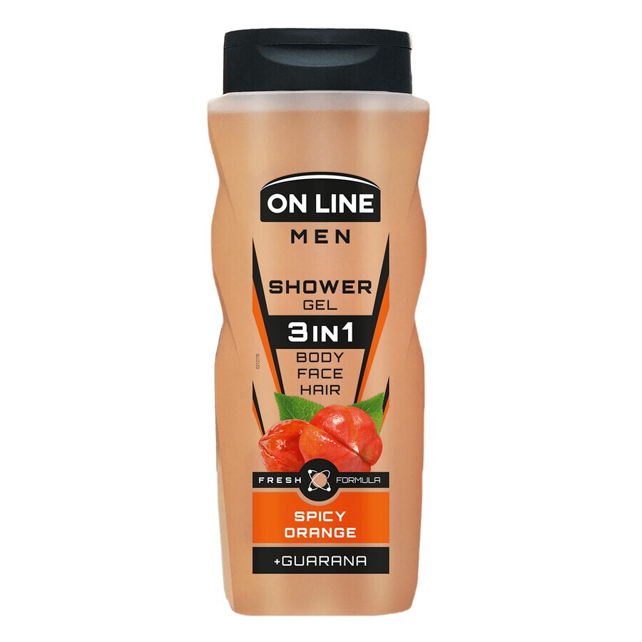 Buy On Line Men 3in1 shower gel for men, Spicy Orange, 410 ml On Line Men 3in1 shower gel for men, Spicy Orange, 410 ml