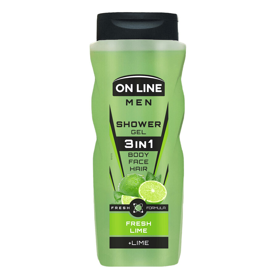 Buy On Line Men, shower gel for men 3in1, Fresh Lime, 410 ml On Line Men, shower gel for men 3in1, Fresh Lime, 410 ml