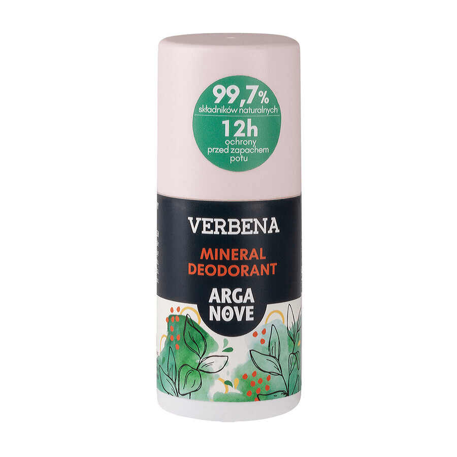 Boutique Arganove, déodorant à l'alun minéral, verveine, roll-on, 50 ml Arganove, déodorant à l'alun minéral, verveine, roll-on, 50 ml