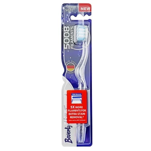 Toothbrush with 5008 flexible bristles, Soft, Beverly Hills Formula