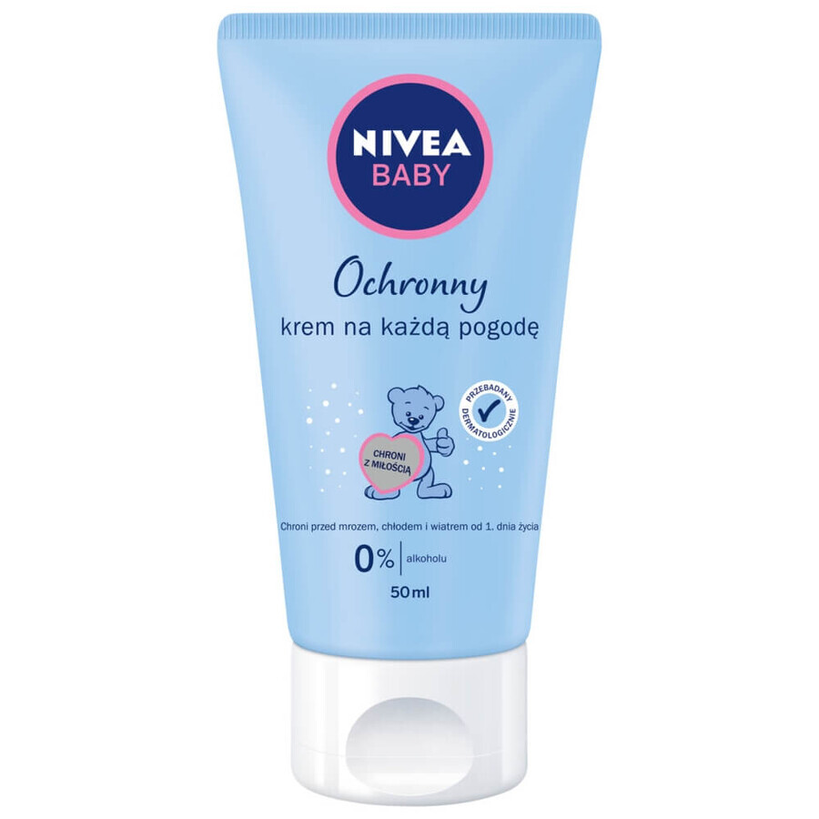 Nivea Baby, crema protettiva per tutte le stagioni per bambini dal primo giorno di vita, 50 ml
