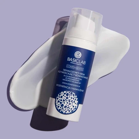 BasicLab Complementis, crema equilibrante de trehalosa con gluconolactona 3%, regeneración e hidratación, 50 ml