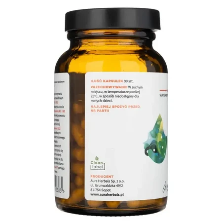 Aura Herbals Complejo de vitamina B, 90 cápsulas