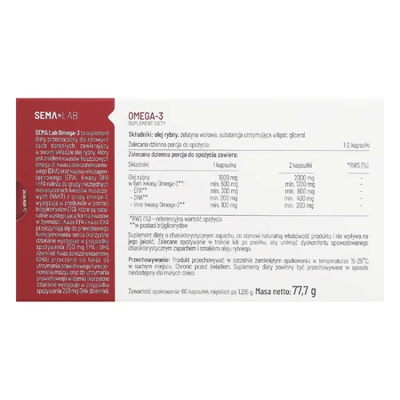 SEMA Lab Omega-3, 60 Kapseln