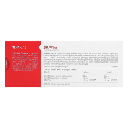 SEMA Lab Cranberry, 60 tablets