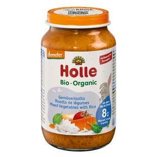 Holle Bio plate, vegetables with rice (risotto), after 8 months, 220 g
