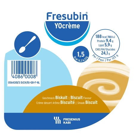 Fresubin YOcreme, sabor bizcocho, 4 x 125 g