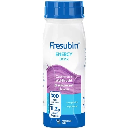 Fresubin Energy Drink, voedingspreparaat, zwarte bessensmaak, 4 x 200 ml