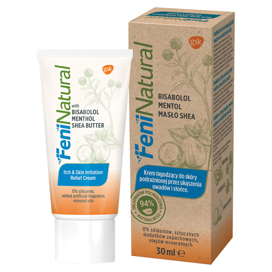 FeniNatural soothing cream for skin irritated by insect bites and sun, 30 ml