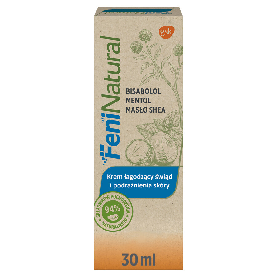 FeniNatural soothing cream for skin irritated by insect bites and sun, 30 ml