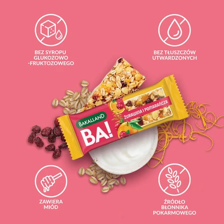 Bakalland BA! Graanreep, Veenbes en sinaasappel, 40 g