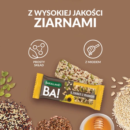 Bakalland BA! Graanreep, 5 granen met honing, 40 g