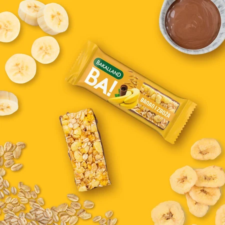Bakalland BA! Graanreep, banaan en granen, 40 g