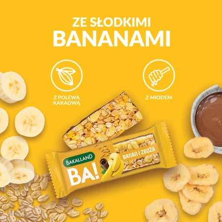 Bakalland BA! Graanreep, banaan en granen, 40 g