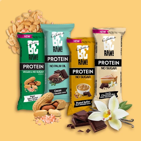 BeRAW ! Protein, barre protéinée, cheesecake à la vanille, sans sucre ajouté, 40 g