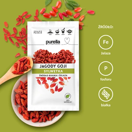 Purella Superfoods Baies de Goji, fruits secs, 45 g