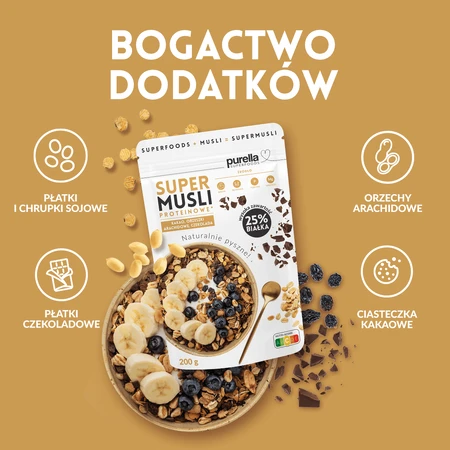 Purella Superfoods Super Protein Muesli, 200 g