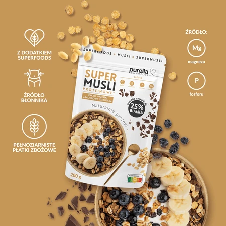 Purella Superfoods Super Protein Muesli, 200 g