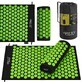 4Fizjo Acupressure Mat, tappetino per agopressione con cuscino, 68 cm x 42 cm, nero e verde