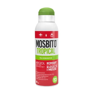 Mosbito Tropical, aërosol effectief afweermiddel tegen muggen, teken en knutten, DEET 50%, 90 ml