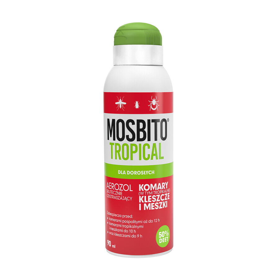 Mosbito Tropical, effective repellent aerosol for mosquitoes, ticks and midges, DEET 50%, 90 ml