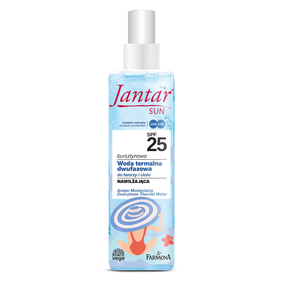 Cumpără Farmona Jantar Sun, apă termală bifazică ambrată, pentru față și corp, hidratantă, 200 ml Farmona Jantar Sun, apă termală bifazică ambrată, pentru față și corp, hidratantă, 200 ml