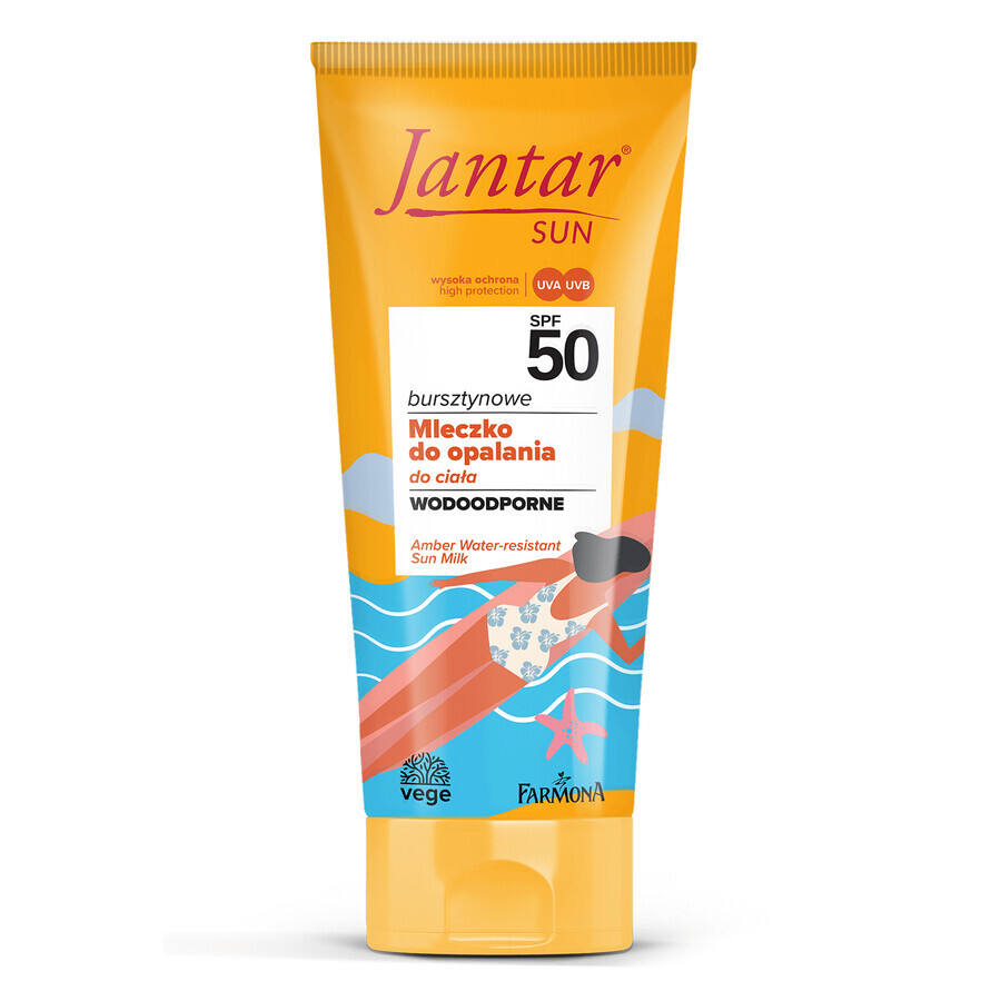 Acquista Farmona Jantar Sun, lozione solare ambrata, resistente all'acqua, SPF 50, 200 ml Farmona Jantar Sun, lozione solare ambrata, resistente all'acqua, SPF 50, 200 ml