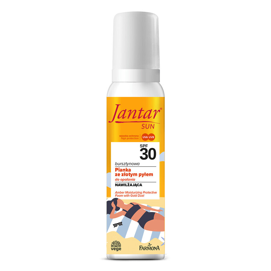 Shop Farmona Jantar Sun, bernsteinfarbener Sonnenschaum mit Goldstaub, feuchtigkeitsspendend, SPF 30, 150 ml Farmona Jantar Sun, bernsteinfarbener Sonnenschaum mit Goldstaub, feuchtigkeitsspendend, SPF 30, 150 ml