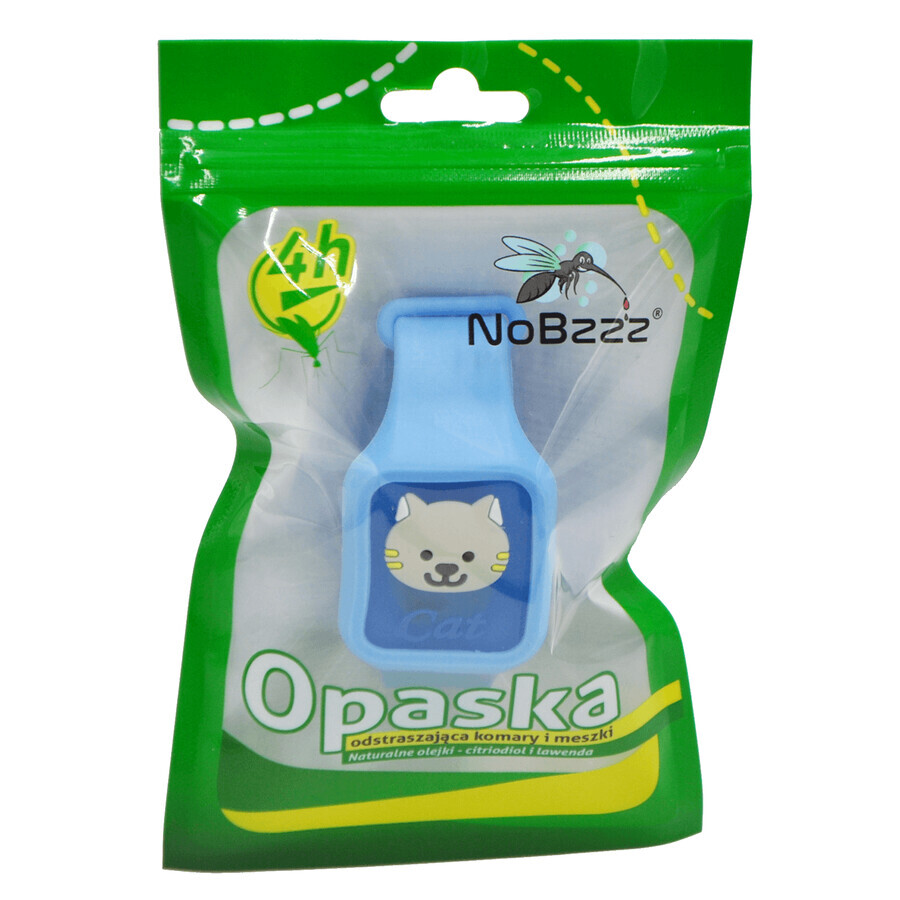 NoBzz NB02, fascia antizanzare e repellente, piatta, 1 pezzo