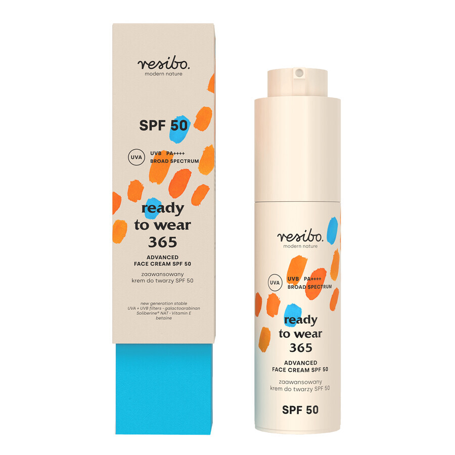 Resibo Ready To Wear 365, crema viso avanzata, SPF 50, 50 ml