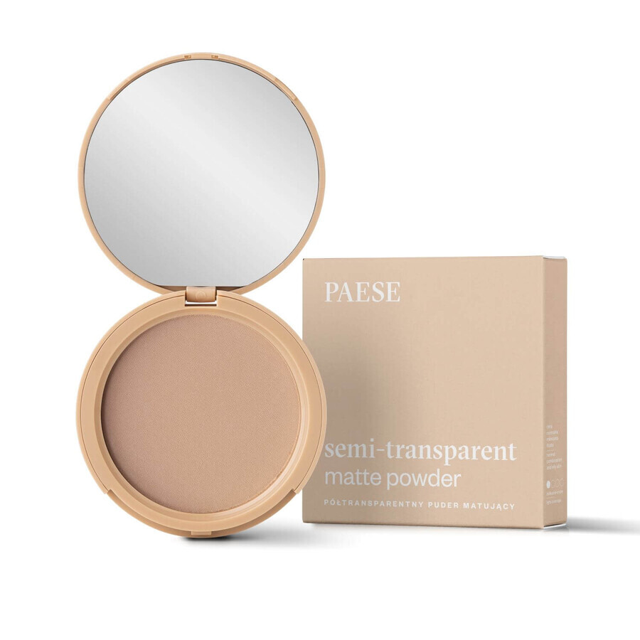 Paese, polvos matificantes semitransparentes, 5A natural, 9 g Paese, polvos matificantes semitransparentes, 5A natural, 9 g