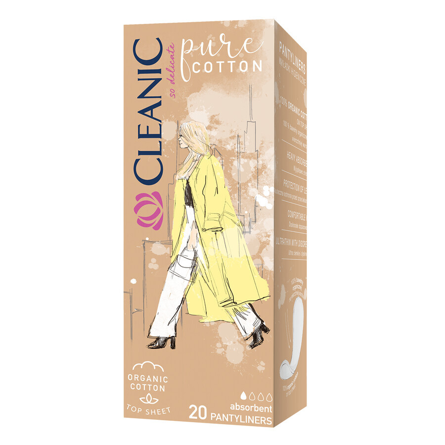 Winkel op Cleanic Pure Cotton, maandverband met biologisch katoen, 20 stuks Cleanic Pure Cotton, maandverband met biologisch katoen, 20 stuks