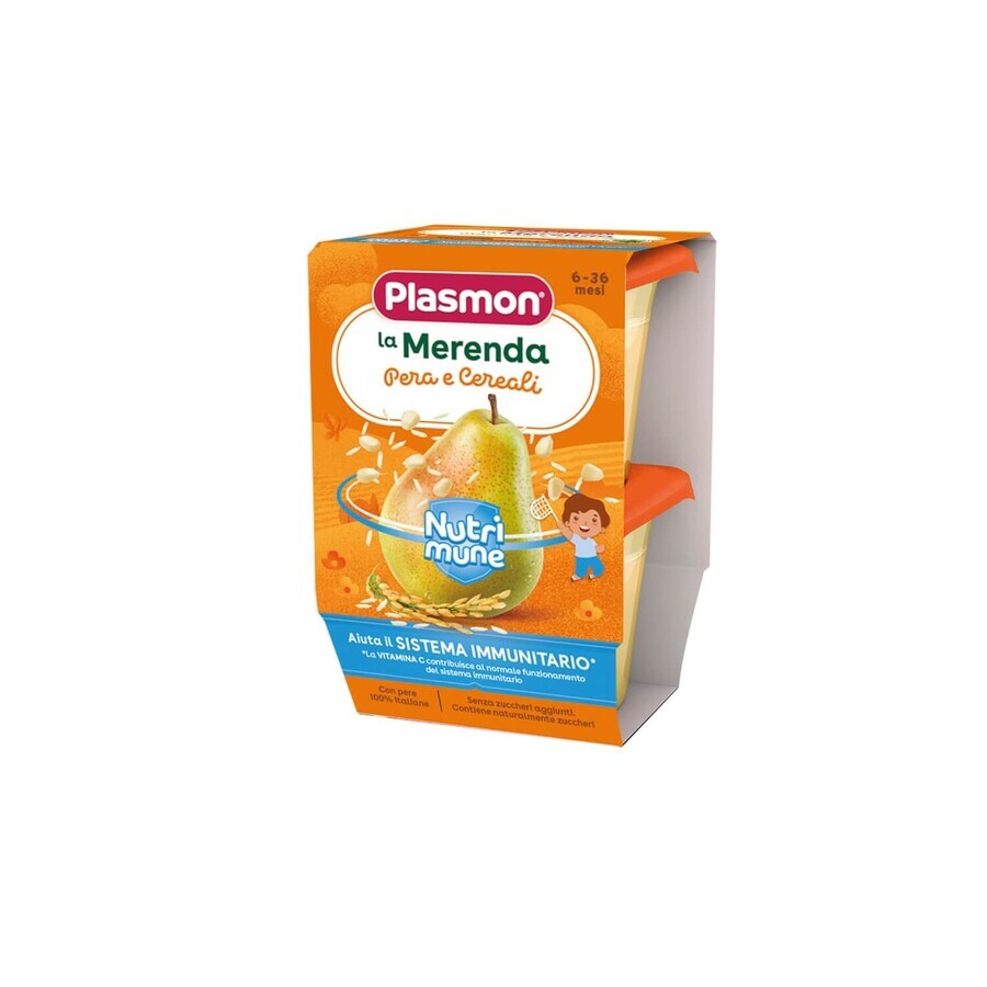 Boutique Plasmon Dessert, poire et céréales, après 8 mois, 2 x 120 g Plasmon Dessert, poire et céréales, après 8 mois, 2 x 120 g