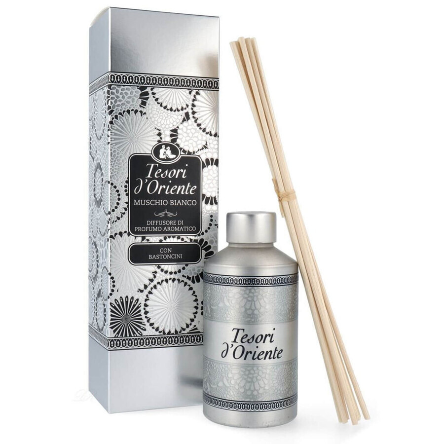 Tesori d'Oriente, diffuser stick, white musk, 200 ml