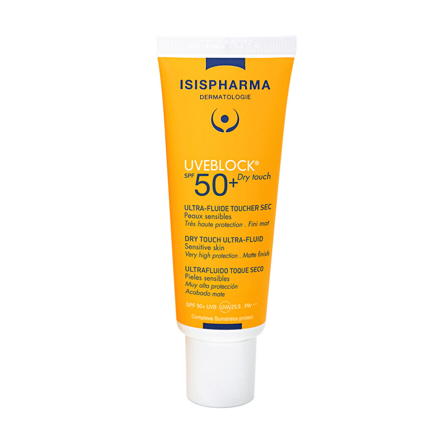 Shop IsisPharma Uveblock Dry Touch, schützendes tonisierendes Fluid, mittel, SPF 50+, 40 ml IsisPharma Uveblock Dry Touch, schützendes tonisierendes Fluid, mittel, SPF 50+, 40 ml