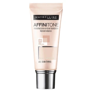 Maybelline Affinitone, base de maquillaje para el rostro, 03 Light Sand beige, 30 ml