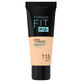 Maybelline Fit Me! Matte and Poreless, fondotinta opacizzante, n. 115, Avorio, 30 ml