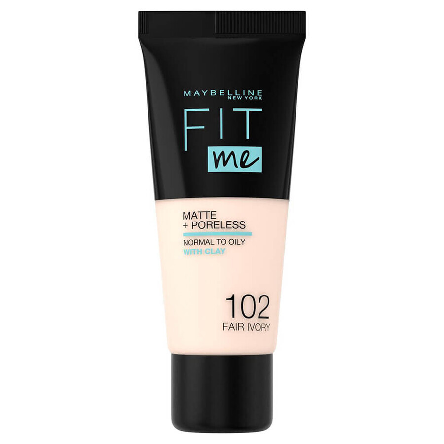 Comprar ¡Maybelline me queda bien! Matte and Poreless, base matificante, n.º 102, Fair Ivory, 30 ml ¡Maybelline me queda bien! Matte and Poreless, base matificante, n.º 102, Fair Ivory, 30 ml