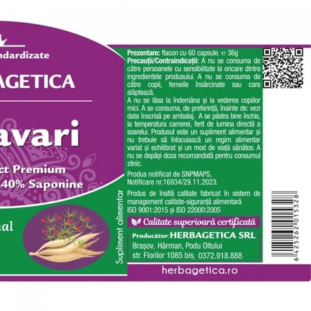Shatavari Herbagetica x 60 Stück