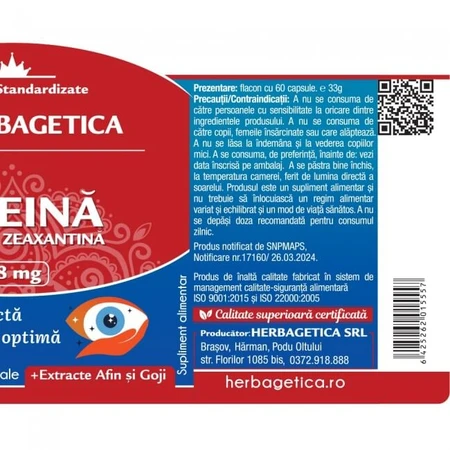 Herbagetica Super Luteína Zeaxantina x 60cps