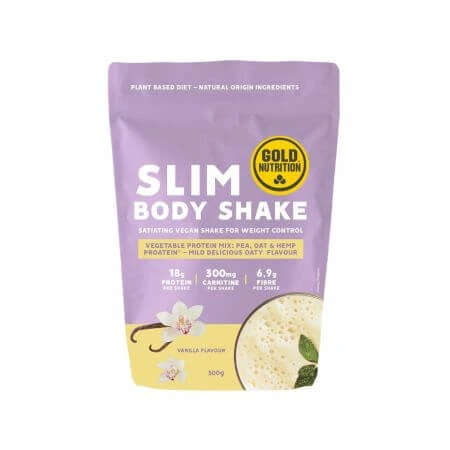 Shake with vanilla flavor Slim Body, 300 g, Gold Nutrition