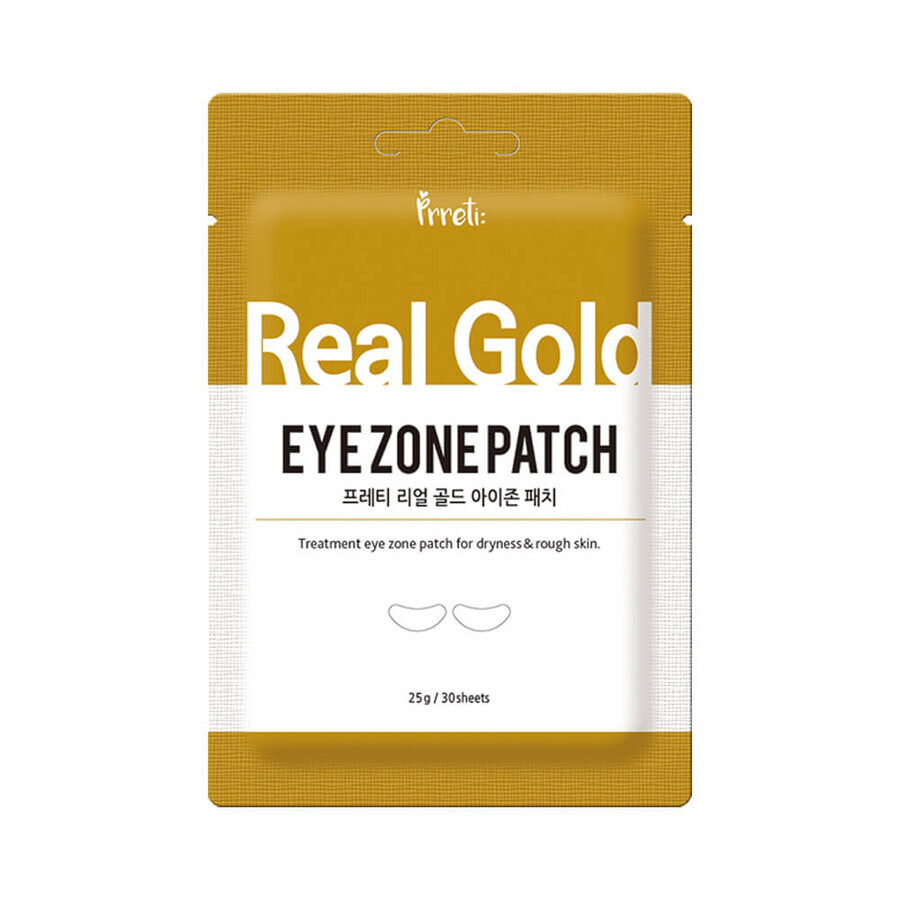 Eye patches with gold, for dry and rough skin, 30 pieces, Prreti