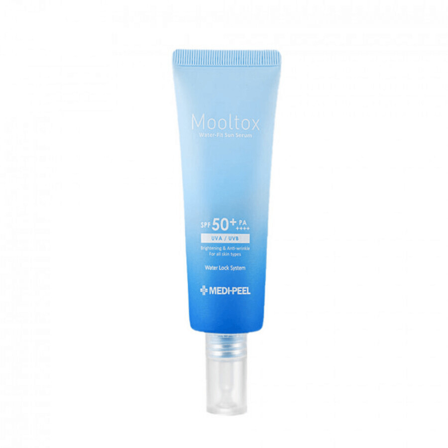 Suero de protección solar SPF50+ PA++++ Aqua Mooltox Water-Fit Sun, 50 ml, Medi-Peel