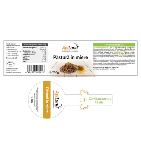 Pasture in honey, 200 g, Apiland