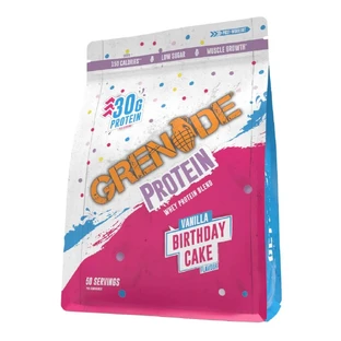 Pastel de cumpleaños con proteína de suero en polvo, 2 kg, granadas