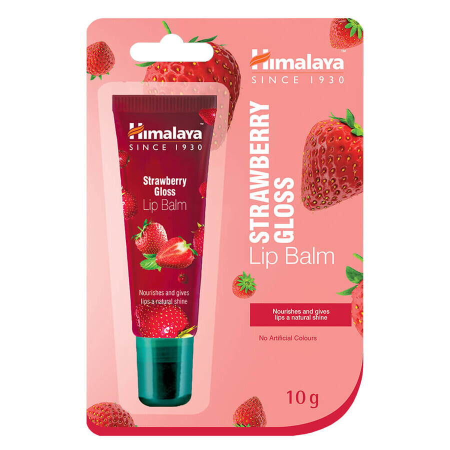 Aardbeienglans lippenbalsem, 10 g, Himalaya