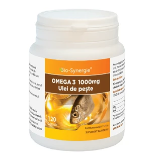 Omega 3 fish oil, 1000 mg, 120 capsules, Bio Synergie