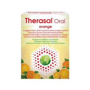 Pastillas de hierbas con sabor a naranja Therasal Oral Orange, 18 pastillas, Vedra