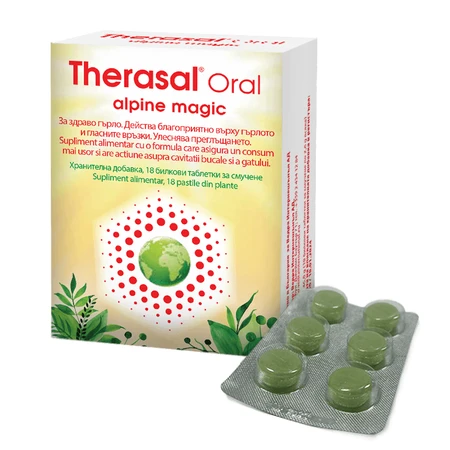 Therasal Oral Alpine Magic herbal lozenges, 18 lozenges, Vedra