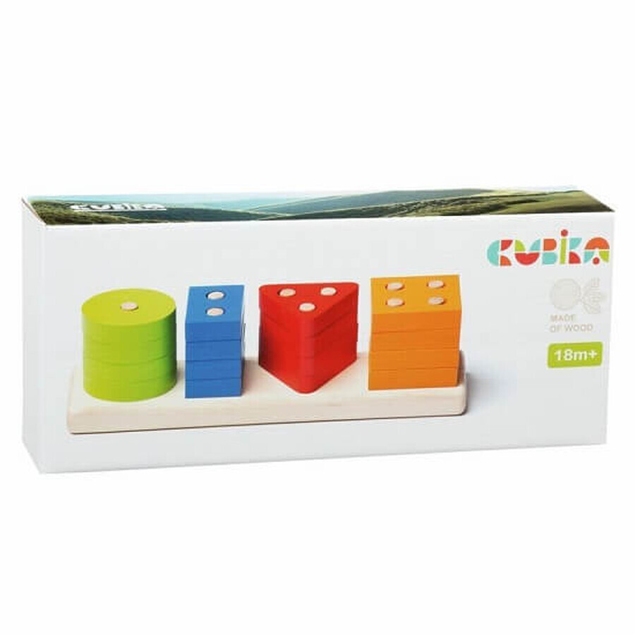 Holzspielzeug Sorter geometrische Formen 02, +18 Monate, Cubika